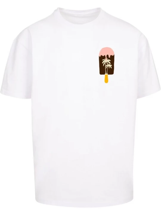 Foto van product Merchcode Shirt 'Summer - Icecream' chocoladebruin / geel / pink / wit