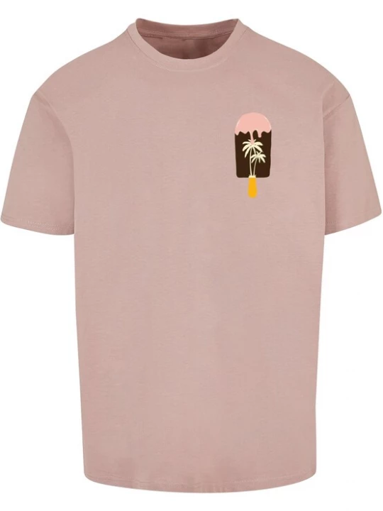 Foto van product Merchcode Shirt 'Summer - Icecream' oranje / rosé / poederroze / zwart