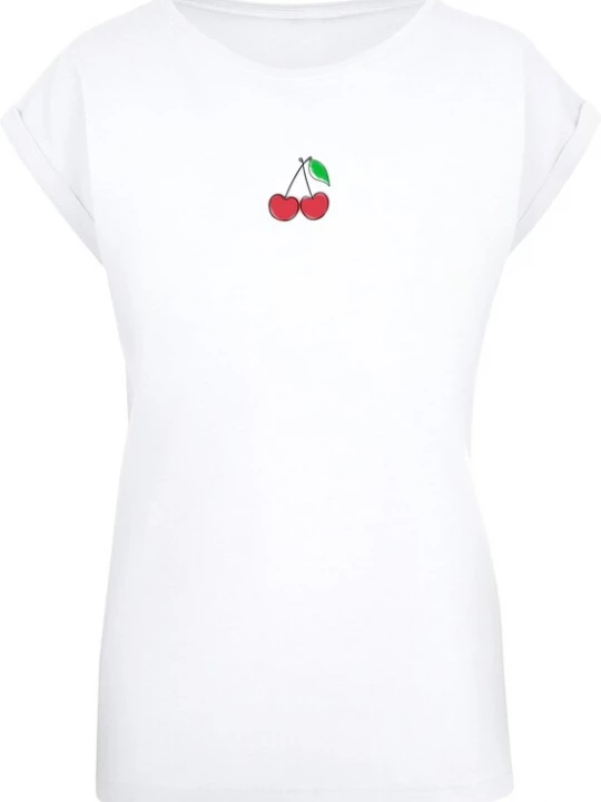 Foto van product Merchcode Shirt 'Summer - Sweet Cherry' limoen / rood / wit
