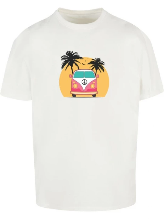 Foto van product Merchcode Shirt 'Summer - Van' oranje / pink / zwart / wit
