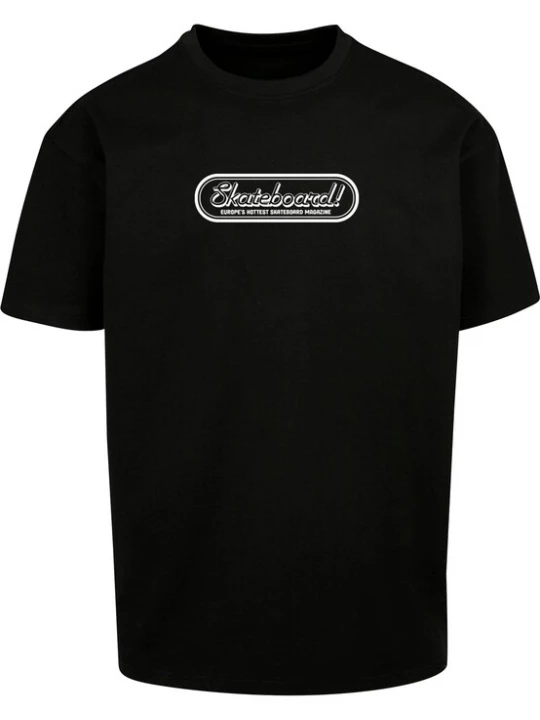 Foto van product Merchcode Shirt 'The Skateboard Magazin' zwart / wit
