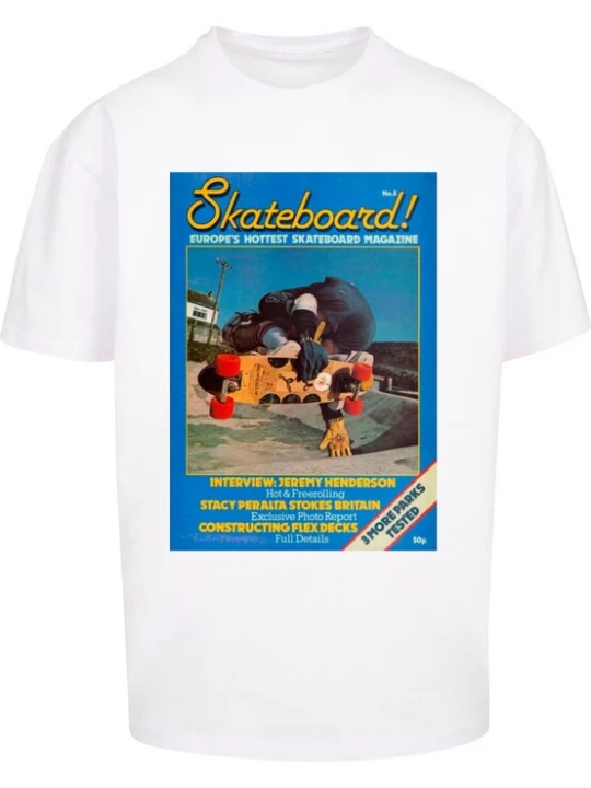Foto van product Merchcode Shirt 'The Skateboard Magazine Cover No 8' blauw / geel / zwart / wit