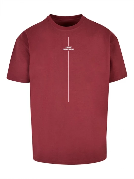 Foto van product Merchcode Shirt 'Think Different' kersrood / wit