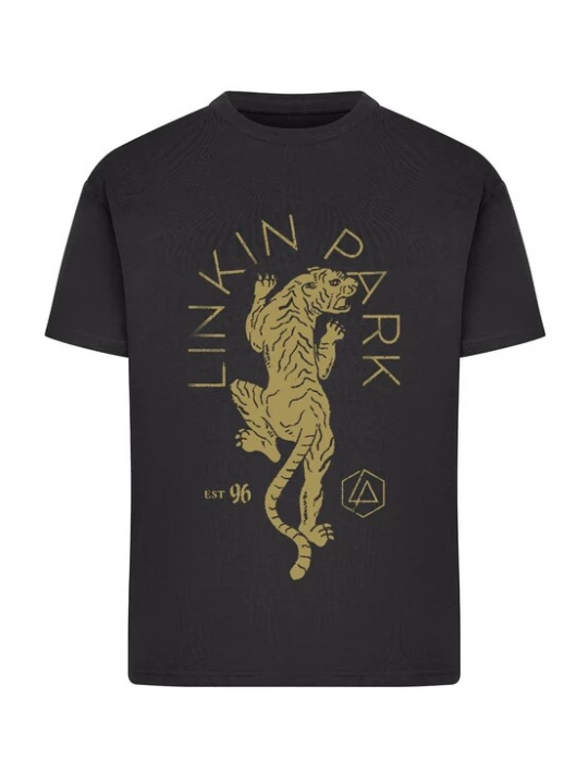 Foto van product Merchcode Shirt 'Tiger' mosterd / zwart