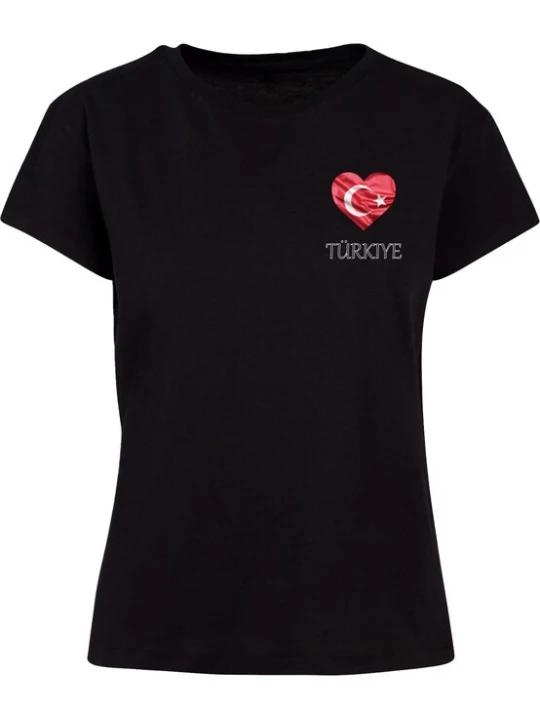 Foto van product Merchcode Shirt 'Turkey' bloedrood / zwart / wit