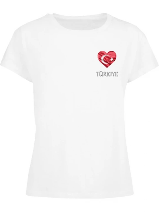 Foto van product Merchcode Shirt 'Turkey' robijnrood / wit