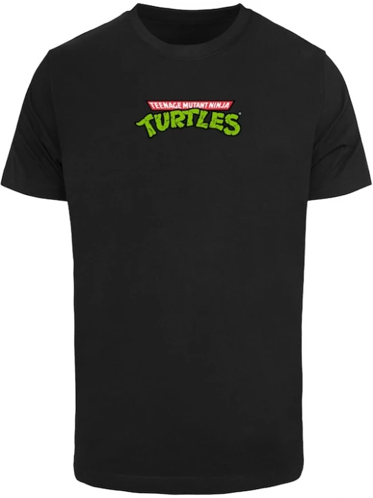 Foto van product Merchcode Shirt 'Turtles Team' groen / rood / zwart / wit