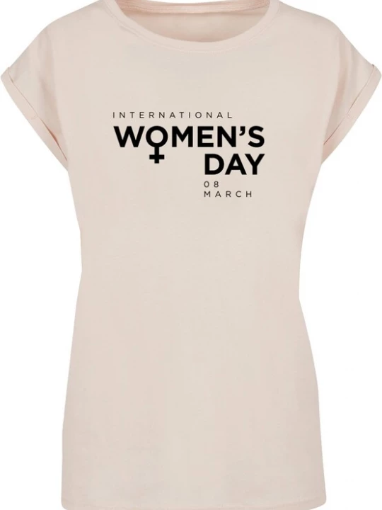 Foto van product Merchcode Shirt 'WD - International Women's Day' crème / zwart