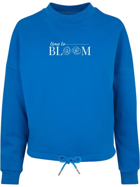 Foto van product Merchcode Sweatshirt 'Time To Bloom' royal blue / koningsblauw / wit