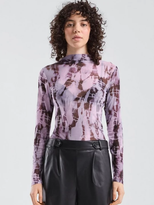 Foto van product Mesh overhemd QS roze