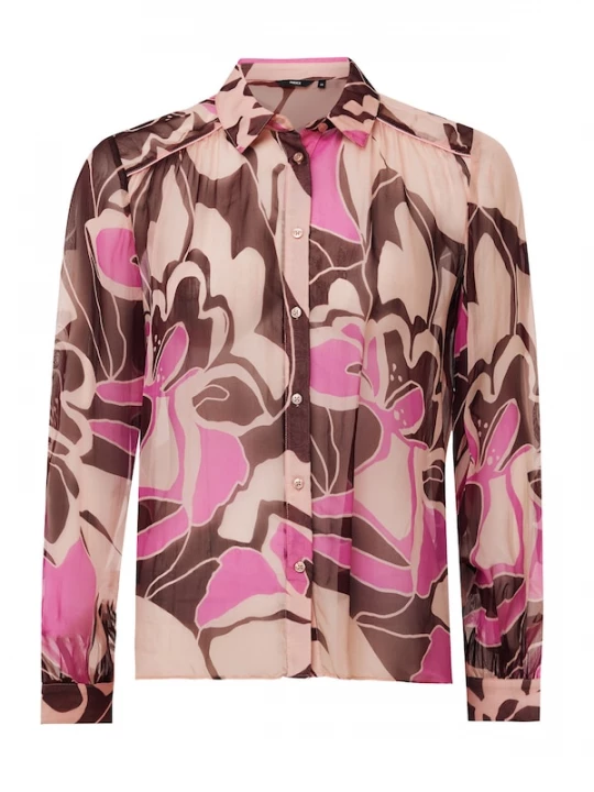 Foto van product MEXX Blouse beige / donkerbruin / lichtlila