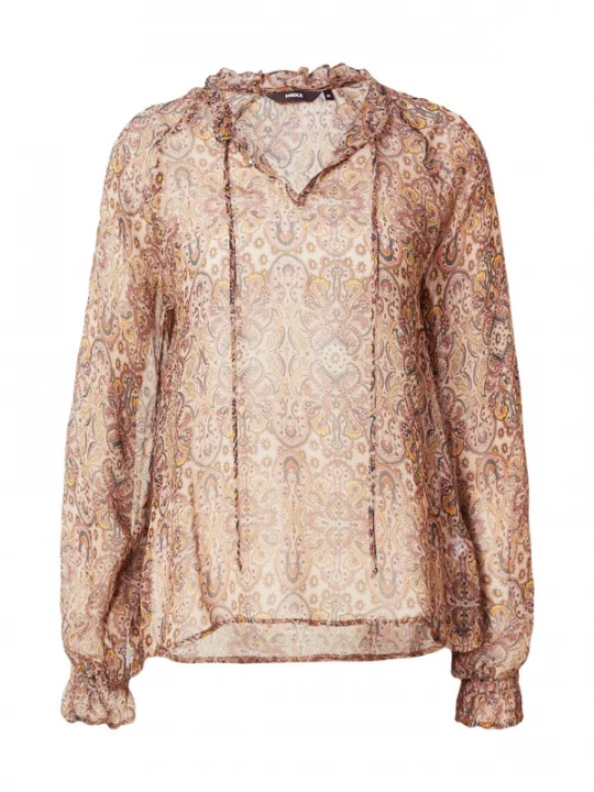 Foto van product MEXX Blouse bruin / cappuccino / safraan / zwart