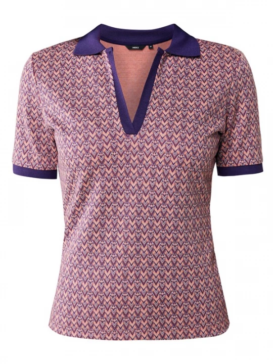 Foto van product MEXX Shirt donkerlila / zalm roze / offwhite