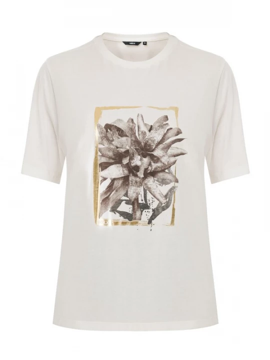 Foto van product MEXX Shirt lichtbeige / donkerbruin / goud