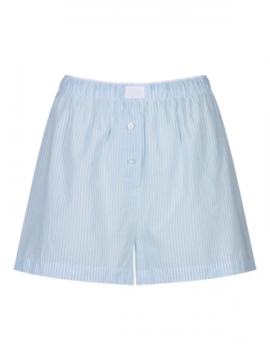 Foto van product Mey Broek 'Cotton Stripes' lichtblauw / natuurwit