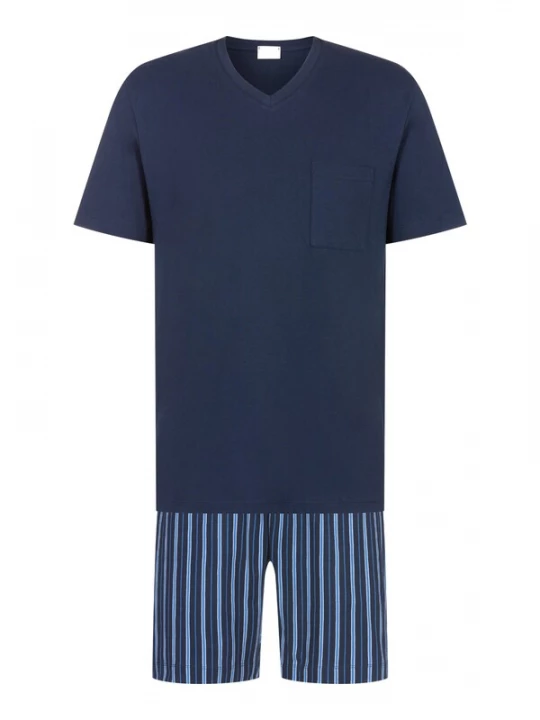 Foto van product Mey Pyjama kort blauw / donkerblauw