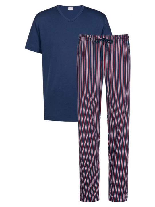 Foto van product Mey Pyjama kort 'Graphic Stripes' donkerblauw