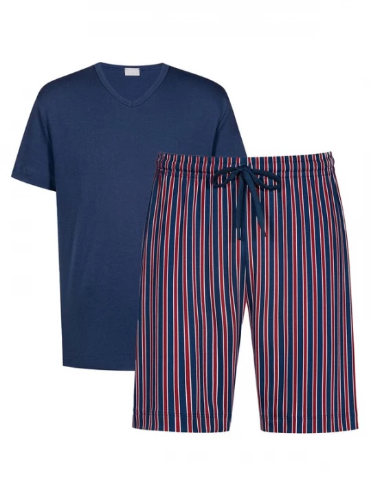 Foto van product Mey Pyjama kort 'Graphic Stripes' donkerblauw