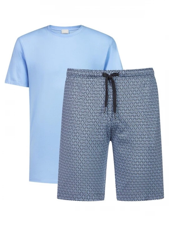 Foto van product Mey Pyjama kort 'Round Geo' blauw