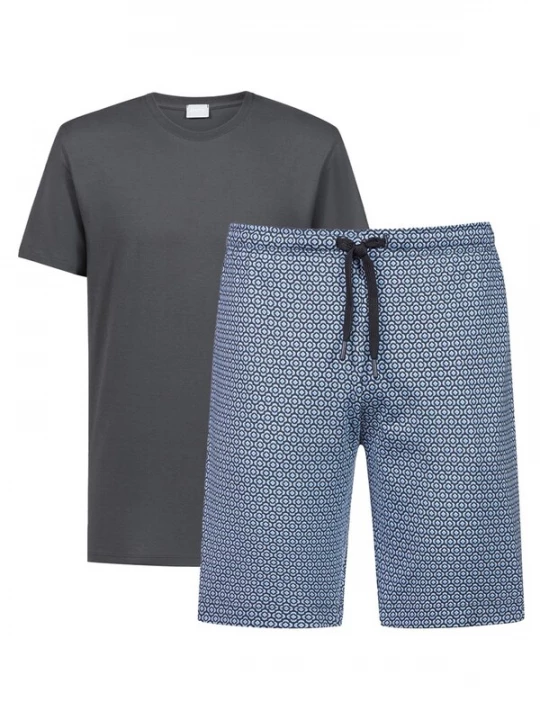 Foto van product Mey Pyjama kort 'Round Geo' grijs