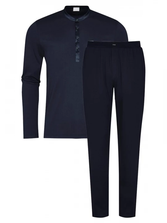 Foto van product Mey Pyjama lang 'Aarhus' donkerblauw