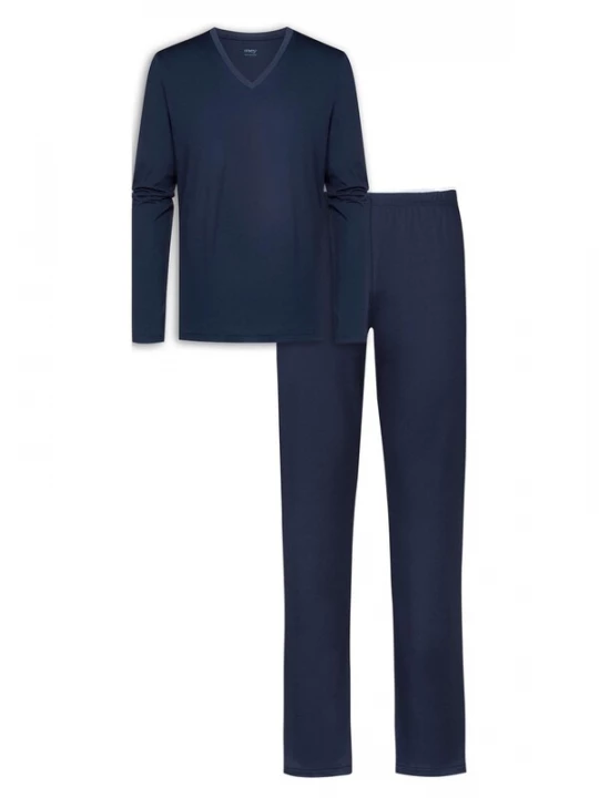 Foto van product Mey Pyjama lang 'Dry Cotton' donkerblauw