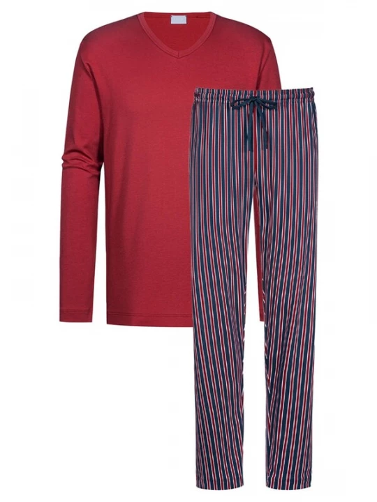 Foto van product Mey Pyjama lang 'Graphic Stripes' rood