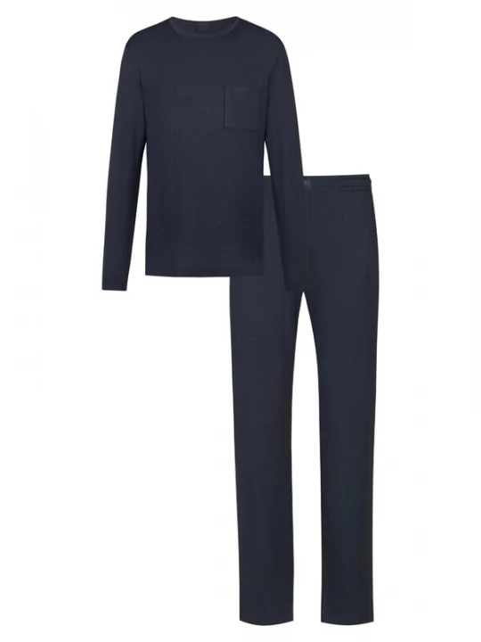 Foto van product Mey Pyjama lang 'Jefferson' donkerblauw