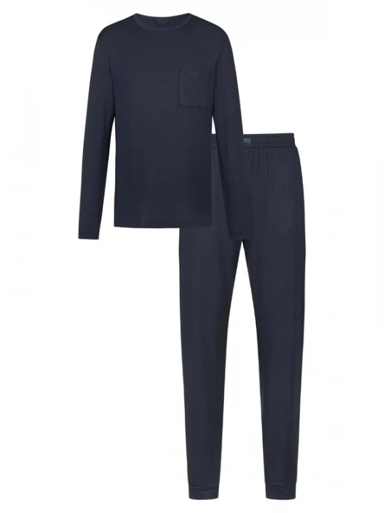 Foto van product Mey Pyjama lang 'Jefferson' donkerblauw