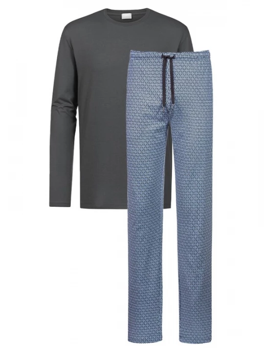 Foto van product Mey Pyjama lang 'Round Geo' grijs