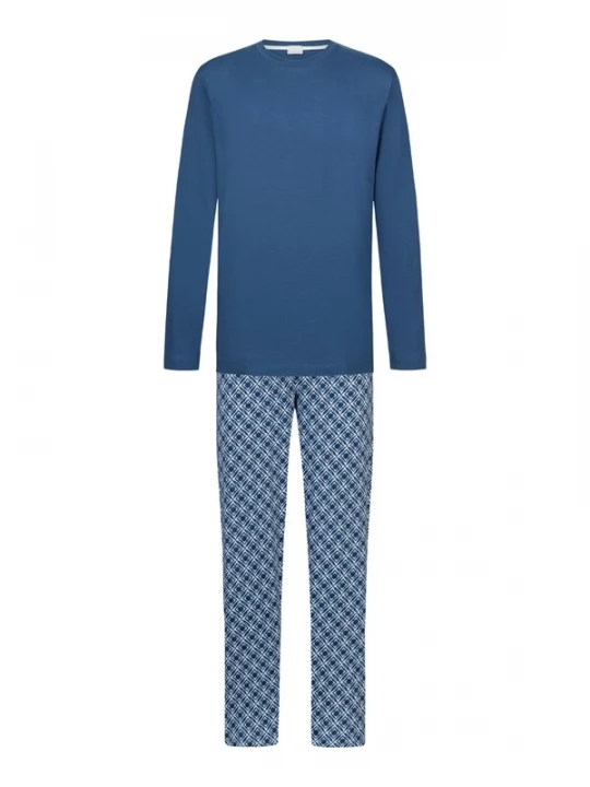 Foto van product Mey Pyjama lang 'Silhouettes' donkerblauw / wit