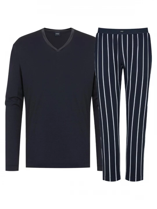 Foto van product Mey Pyjama lang 'Valsted' donkerblauw
