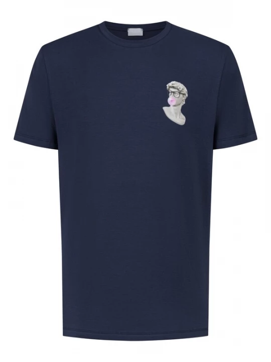 Foto van product Mey Shirt 'Marble Muse' navy / grijs / rosa