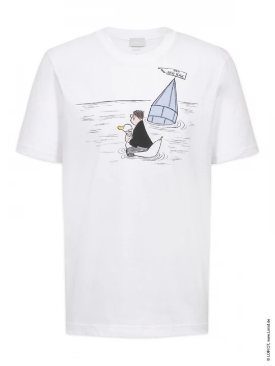 Foto van product Mey Shirt 'Serie mey x LORIOT mey' blauw / zwart / wit