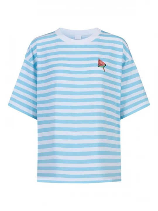 Foto van product Mey Shirt 'Straight Waves' hemelsblauw / wit
