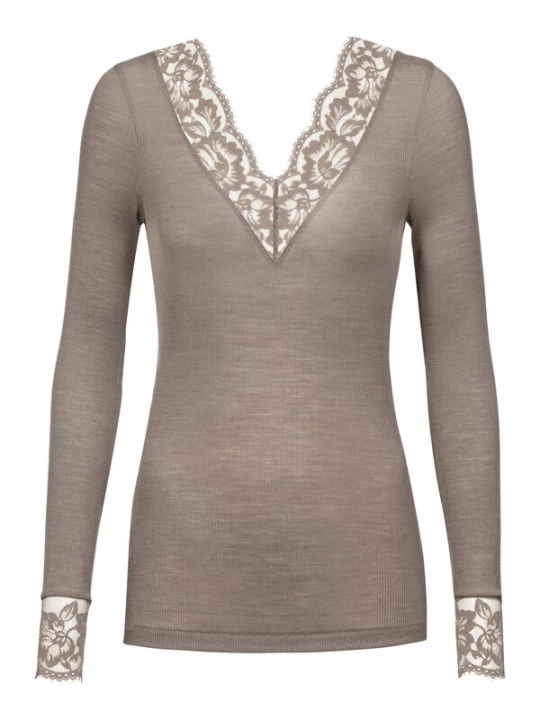 Foto van product Mey Shirt 'Wool Love' taupe
