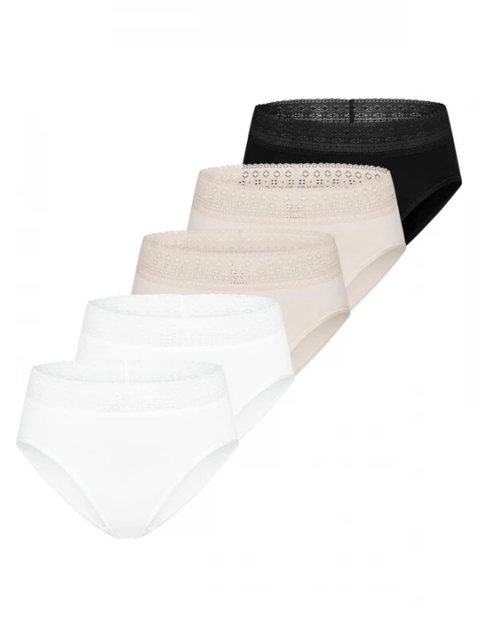Foto van product Mey Slip 'Modal Lace' beige / zwart / wit