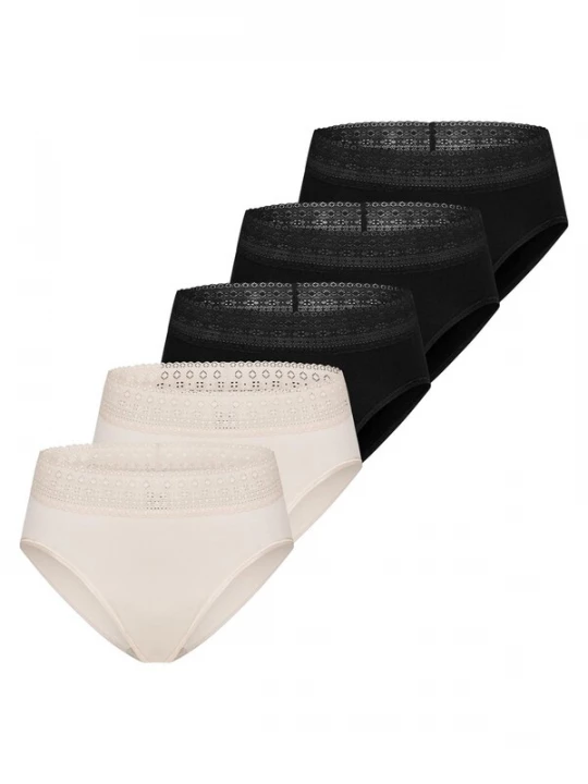 Foto van product Mey Slip 'Modal Lace' bruin gemêleerd