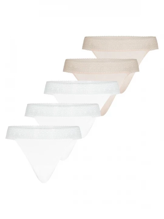 Foto van product Mey String 'Modal Lace' beige