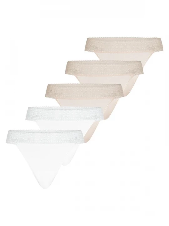 Foto van product Mey String 'Modal Lace' beige gemêleerd
