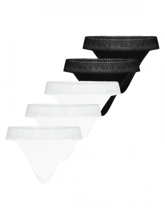 Foto van product Mey String 'Modal Lace' zilvergrijs