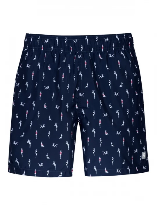 Foto van product Mey Zwemshorts 'Pin Up Doll' donkerblauw / lichtroze / zwart / wit
