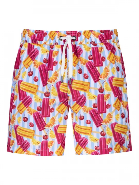 Foto van product Mey Zwemshorts 'Popsicle Paradise' lichtblauw / oranje / donkerroze / wit