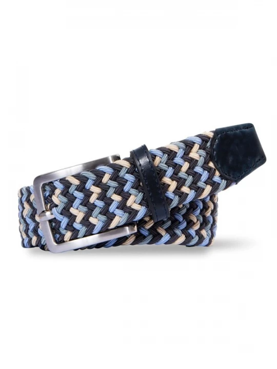 Foto van product MEYER Riem lichtbeige / navy / aqua