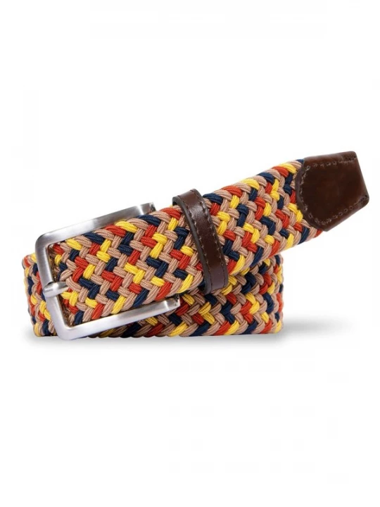 Foto van product MEYER Riem navy / bruin / geel / oranje