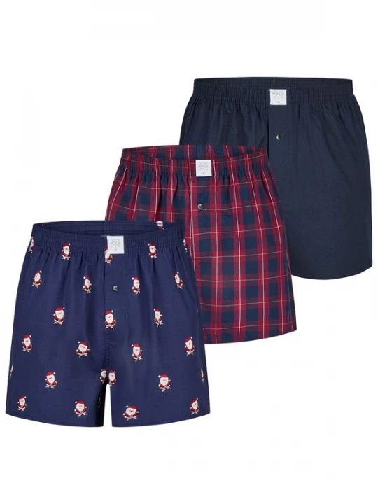 Foto van product MG-1 Boxershorts 'Christmas' navy / rood / wit