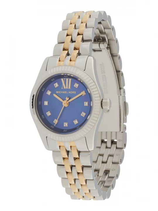 Foto van product MICHAEL Michael Kors Analoog horloge 'LEXINGTON' saffier / goud / zilver / transparant