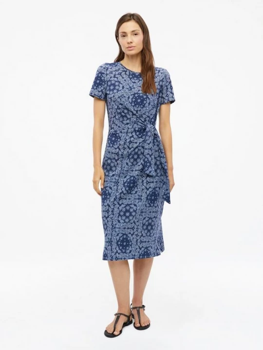 Foto van product Midi jersey jurk met knoopdetail s.Oliver blauw