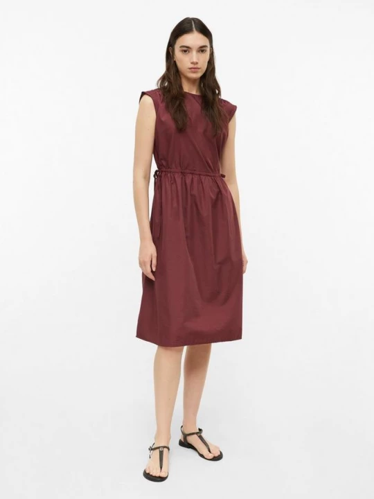 Foto van product Midi-jurk met verstelbare taille en steekzakken s.Oliver rood