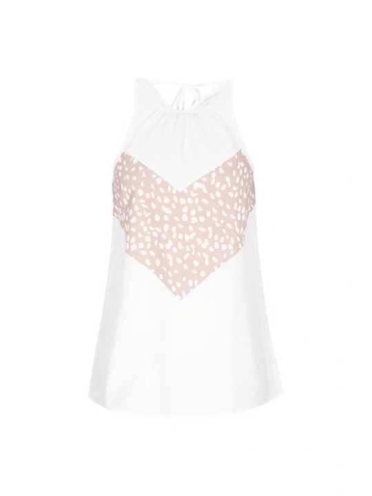 Foto van product MIMO Top poederroze / wit